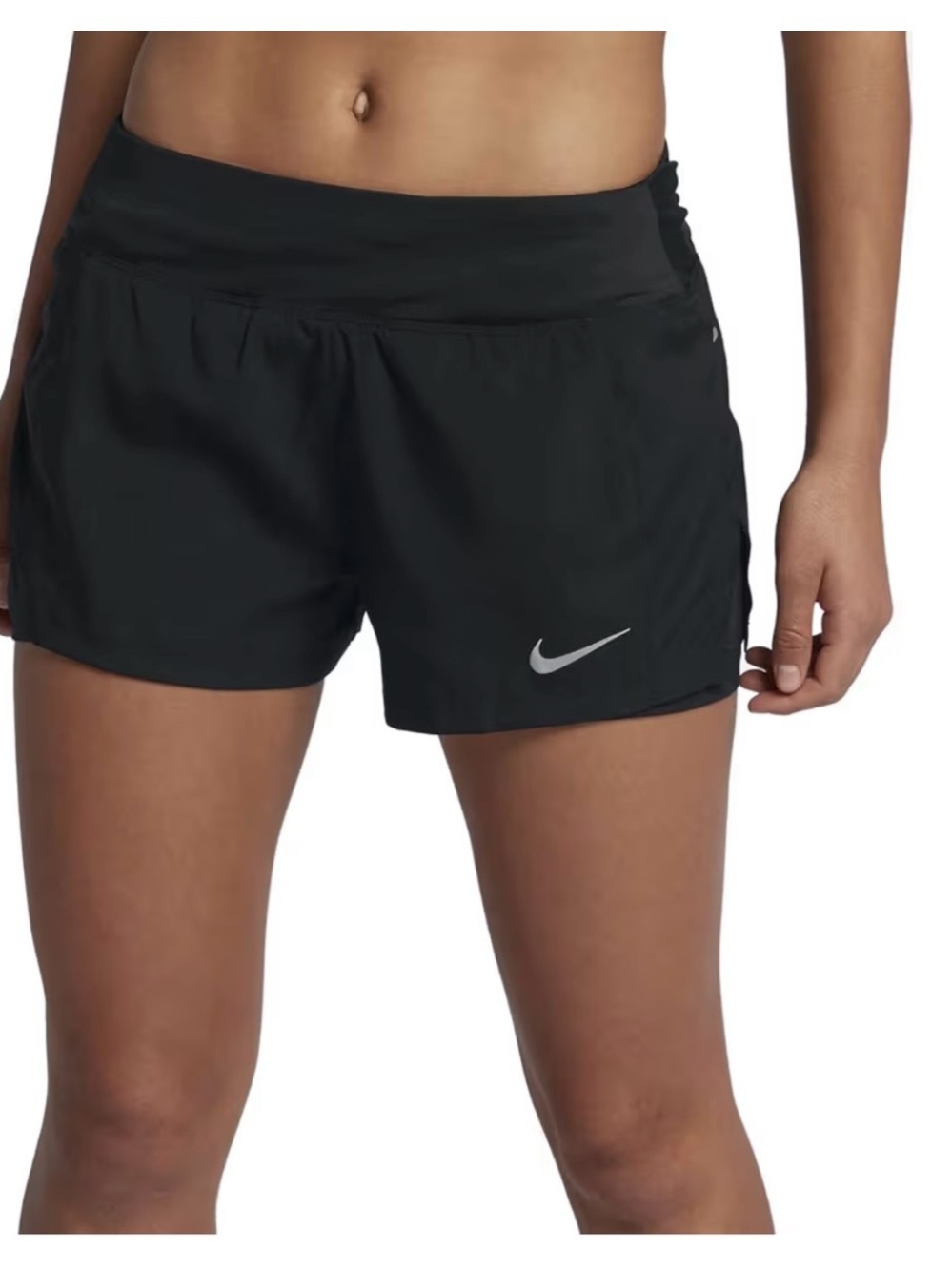 Nike Black Women's Athletic Running Shorts with Swoosh